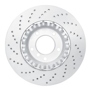BMW Z4 Brake Rotor (1) - Right Front - R1 Concepts - Drilled Carbon Alloy GeoMET - `01-`08